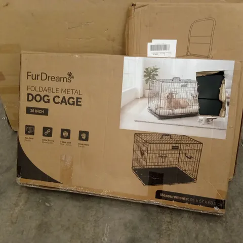 BOXED FUR DREAMS FOLDABLE METAL DOG CAGE