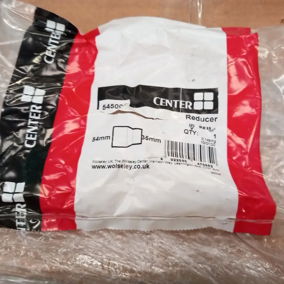 APPROXIMATELY 10 BOXES OF 12 CENTER COPPER REDUCERS 54MM TO 35MM(120 IN TOTAL)