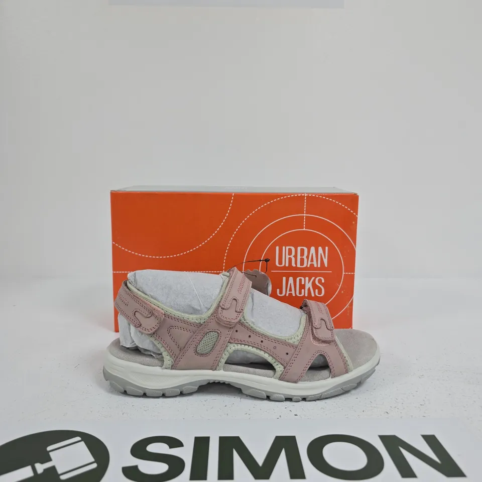 URBAN JACKS SANDALS – PINK & GREY VELCRO STRAPS SIZE EU 39