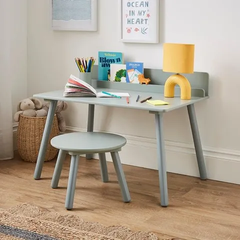 BOXED KIDS MAISY DESK AND STOOL SET IN SAGE 