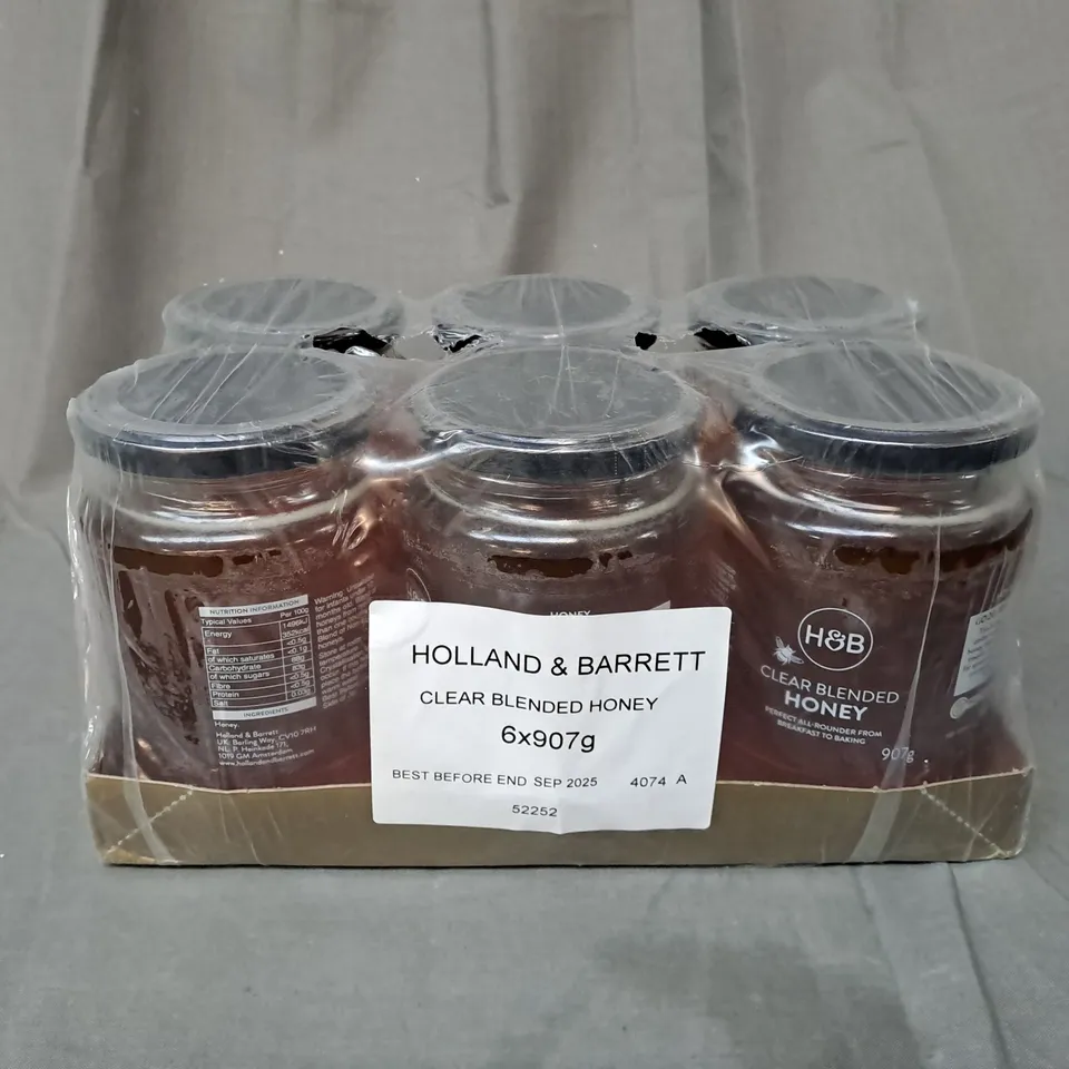 6 HOLLAND & BARRETT CLEAR BLENDED HONEY 