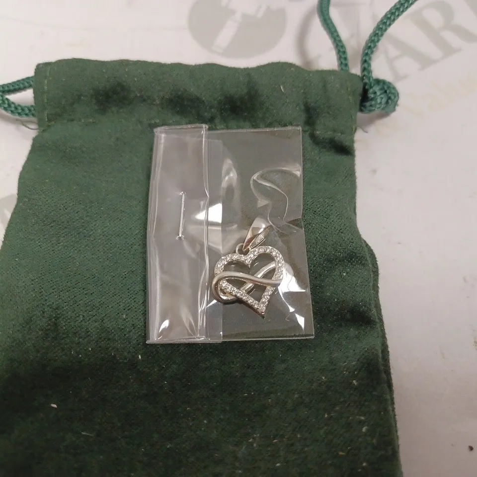 SILVER CHAIN NECKLACE WITH SILVER INFINITY HEART CHARM