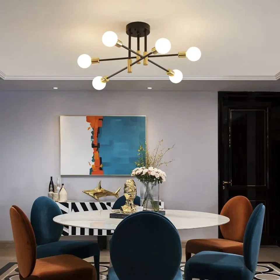 BOXED NOYOLA 6-LIGHT SPUTNIK CHANDELIER (1 BOX)