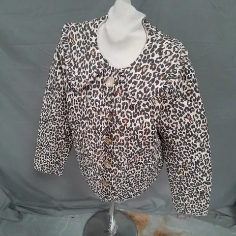 JOANIE QUILTED JACKET IN LEOPARD SIZE S