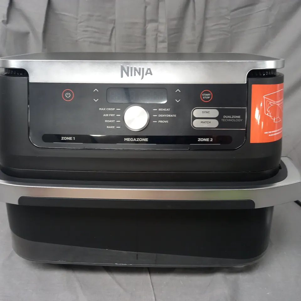boxed NINJA10.4L FOODI FLEXDRAWER DUAL AIR FRYER IN BLACK AF500UK