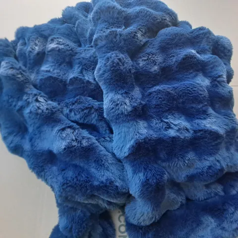 COZEE HOME TEXTURED LUXURY FAUX FUR THROW NAVY - SIZE UNSPECIFIED 
