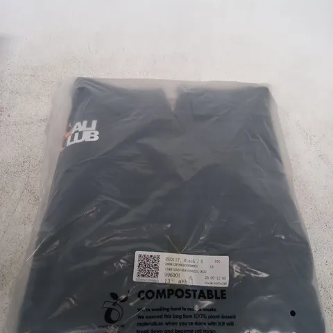 CALI CLUB BLACK LOGO HOODIE SIZE S