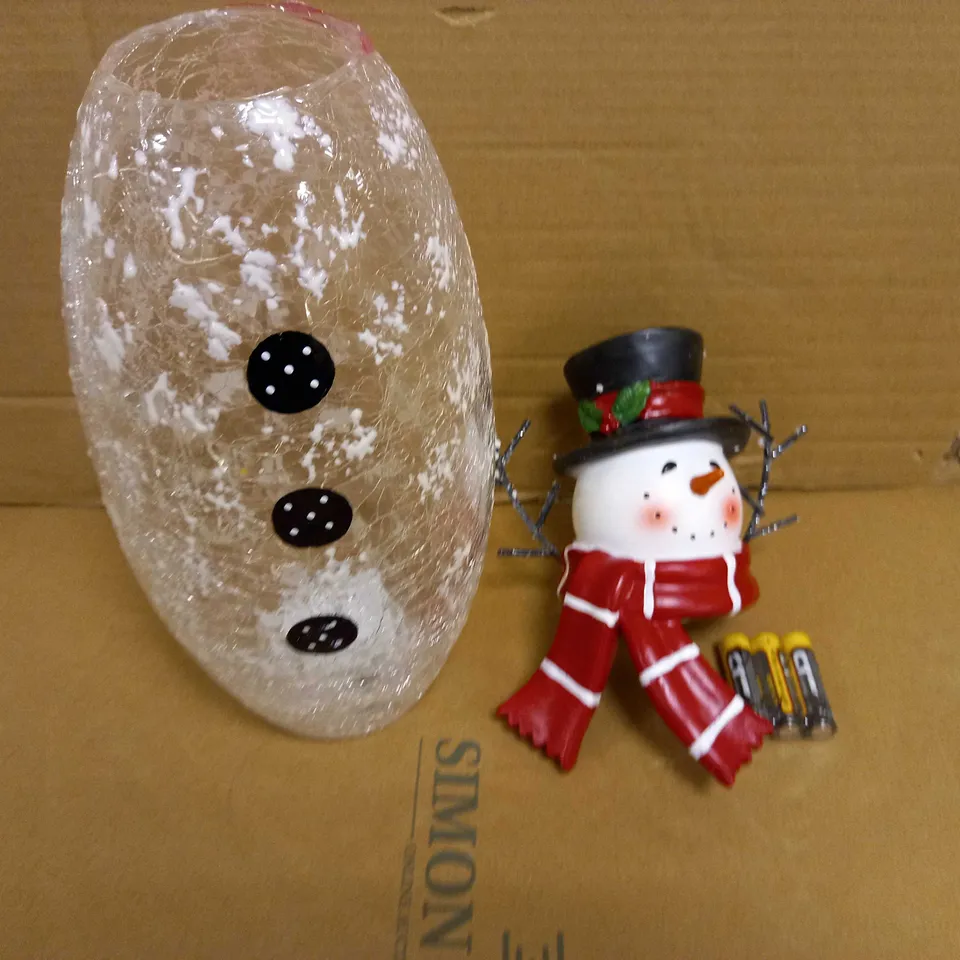FESTIVE PRE-LIT LARGE GLASS CHRISTMAS CHARACTER