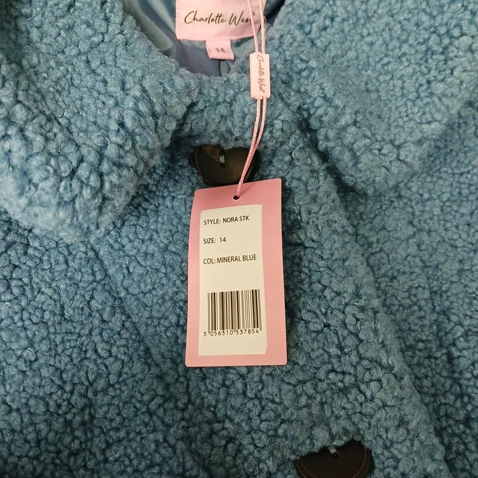CHARLOTTE WEST NORA STK MINERAL BLUE COAT SIZE 14