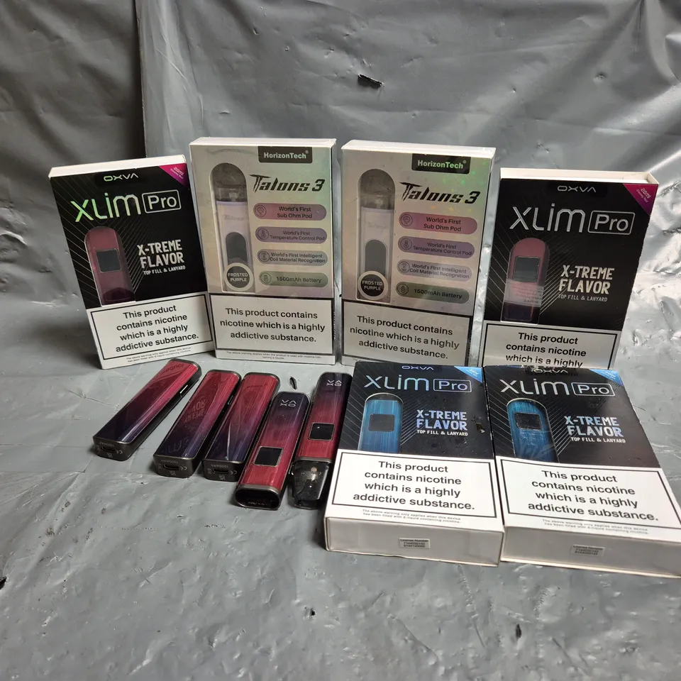 APPROXIMATELY 30 ASSORTED VAPE & E-CIGARETTE PRODUCTS TO INCLUDE OXVA XLIM PRO, HORIZONTECH TALONS 3, ETC