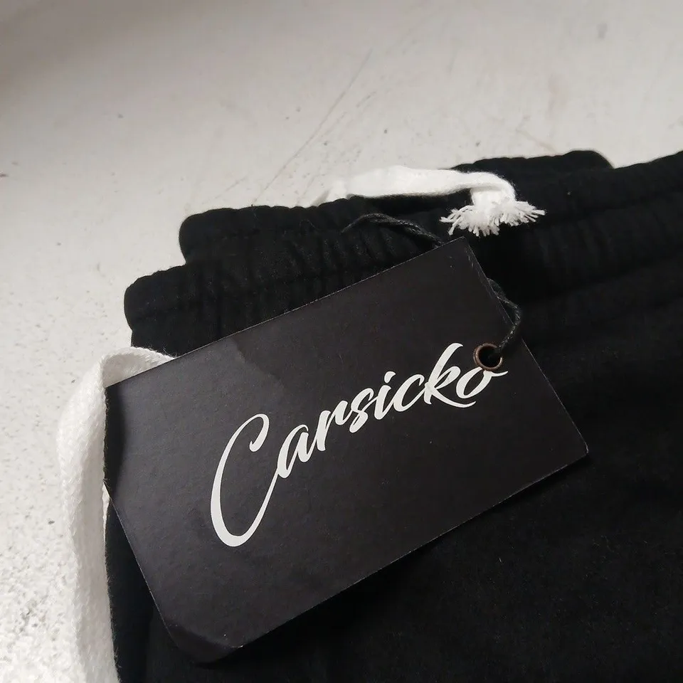 CARSICKO BLACK SWEATPANTS / JOGGERS – UK SIZE M