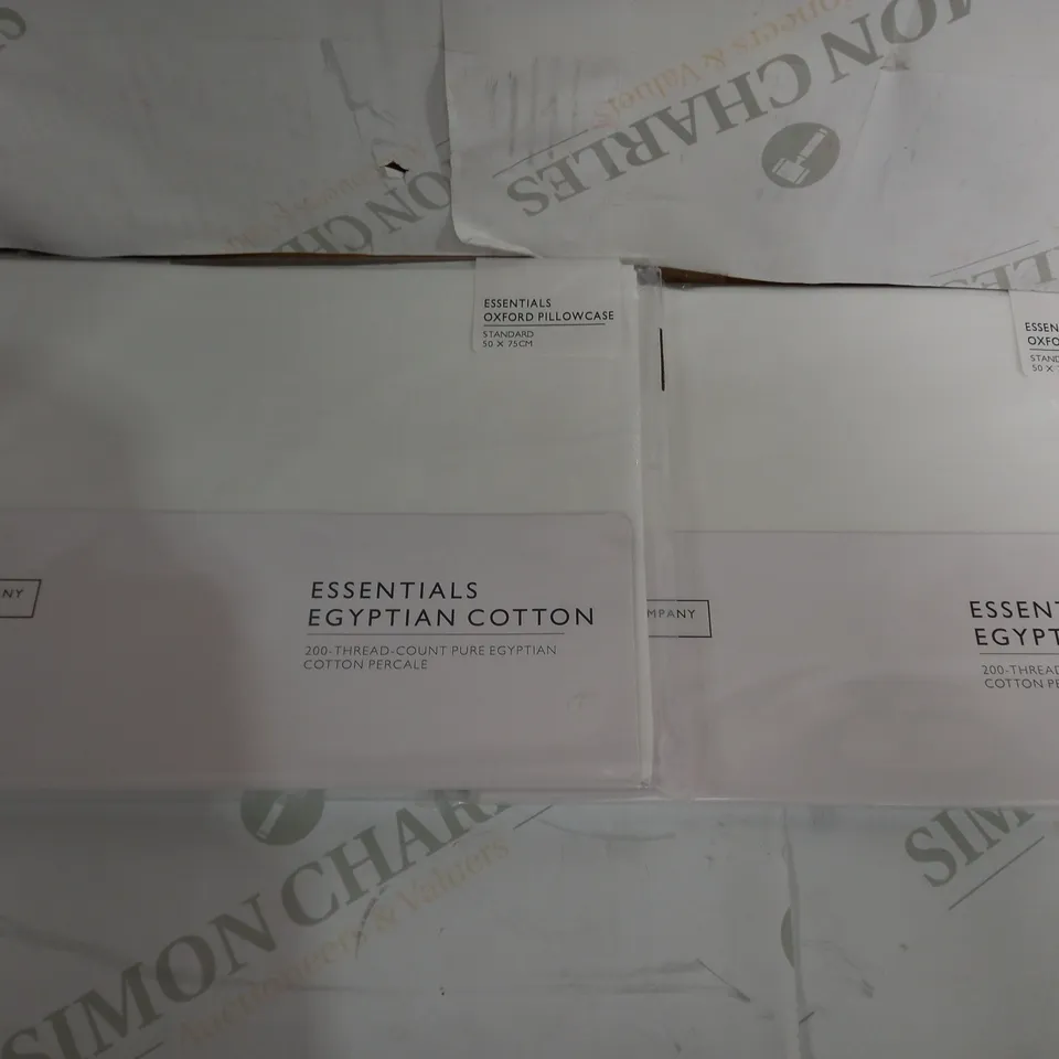 SET OF 2 THE WHITE COMPANY ESSENTIALS OXFORD PILLOWCASE - ESSENTIALS EGYPTIAN COTTON 