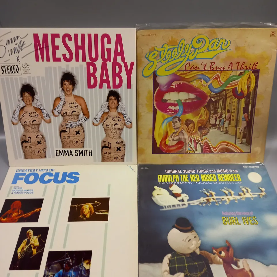 APPROXIMATELY 15 ASSORTED VINYLS TO INCLUDE MESHUGA BABY, STEELY DAN, FOCUS ETC 