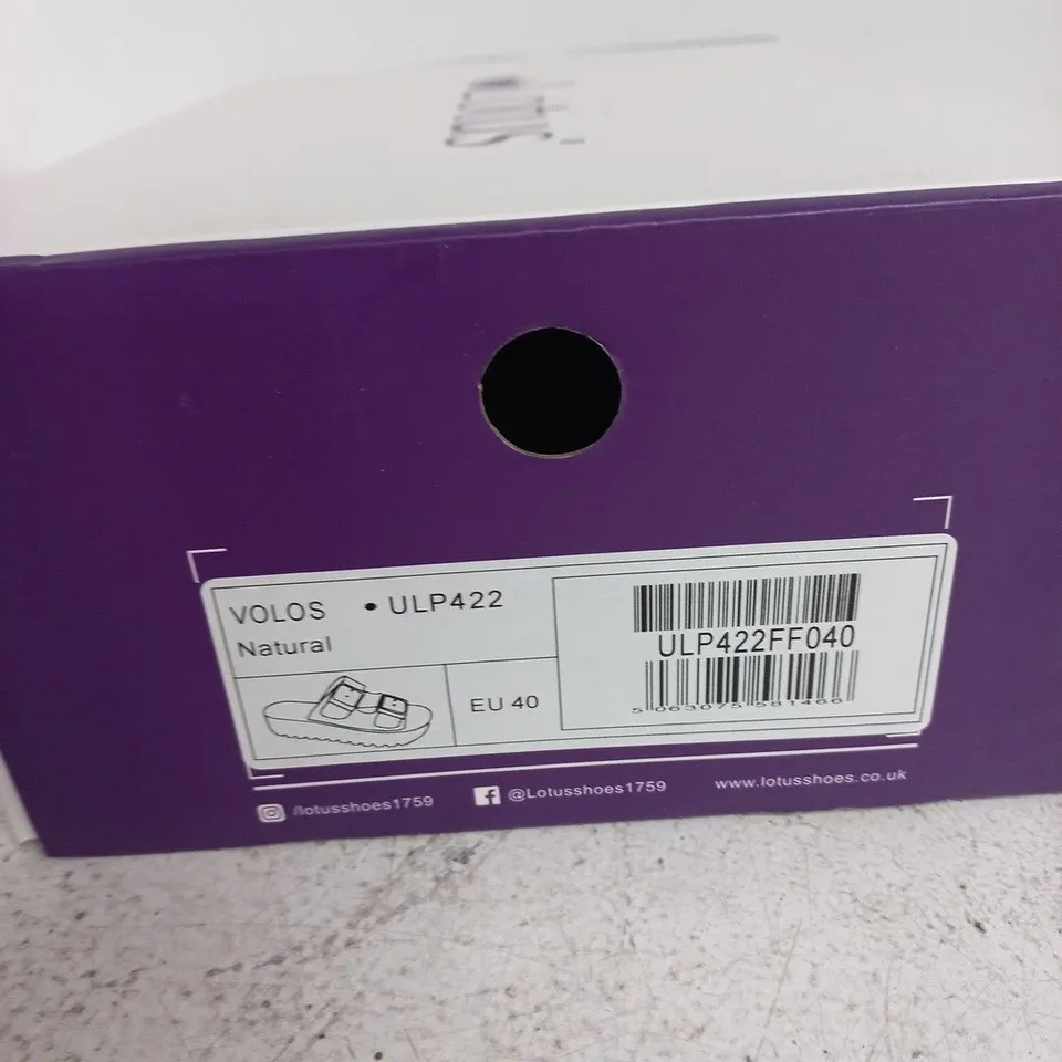 LOTUS WOMEN’S NATURAL SANDALS – EU40 (UK7 APPROX) BOXED