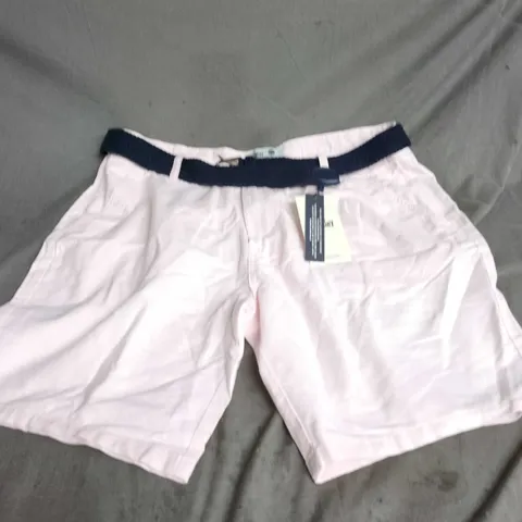 TOKYO LAUNDRY ARMANDO SHORTS – BLUSHING ROSE PINK, XXL, NAVY BELT