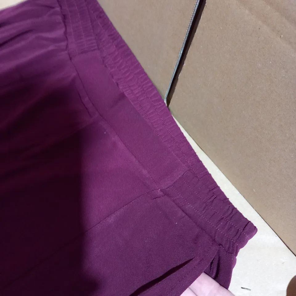 NINA LEONARD LOUNGE TROUSERS DEEP WINE UK LARGE 