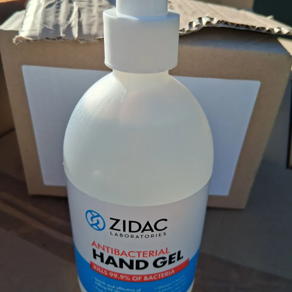 PALLET OF APPROXIMATELY 110 ZIDAC LABORATORIES ANTIBACTERIAL HAND GEL 500ML