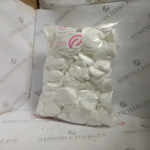 BAG OF ASSORTED COTTON COSMETIC PADS - LOOSELY PACKED