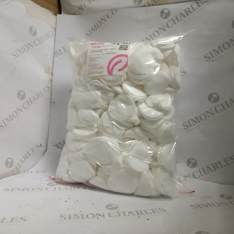 BAG OF ASSORTED COTTON COSMETIC PADS - LOOSELY PACKED