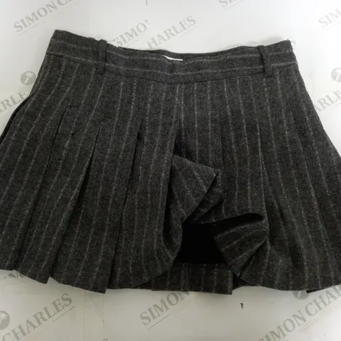 ZARA FORMAL STRIPED SKIRT IN GREY - MEDIUM