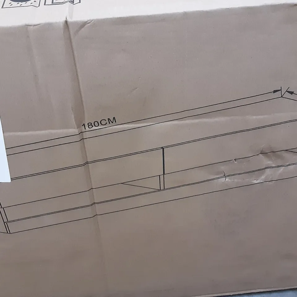BOXED GALICIA 180 CM WALL TV UNIT WITH LED IN BLACK 
