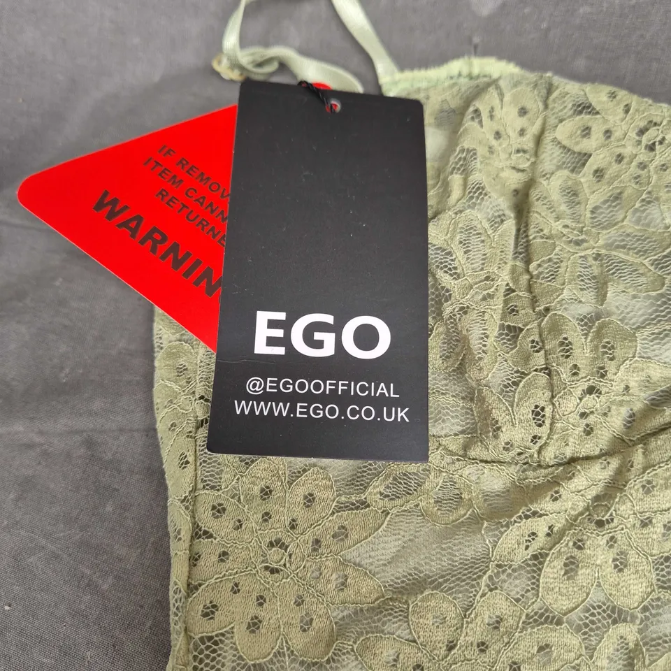 EGO LACE BANDEAU MAXI DRESS WITH SCARF – YELLOW, UK SIZE M