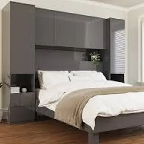 BOXED LAYTON GLOSS OVERBED UNIT - GREY GLOSS (5 BOXES)