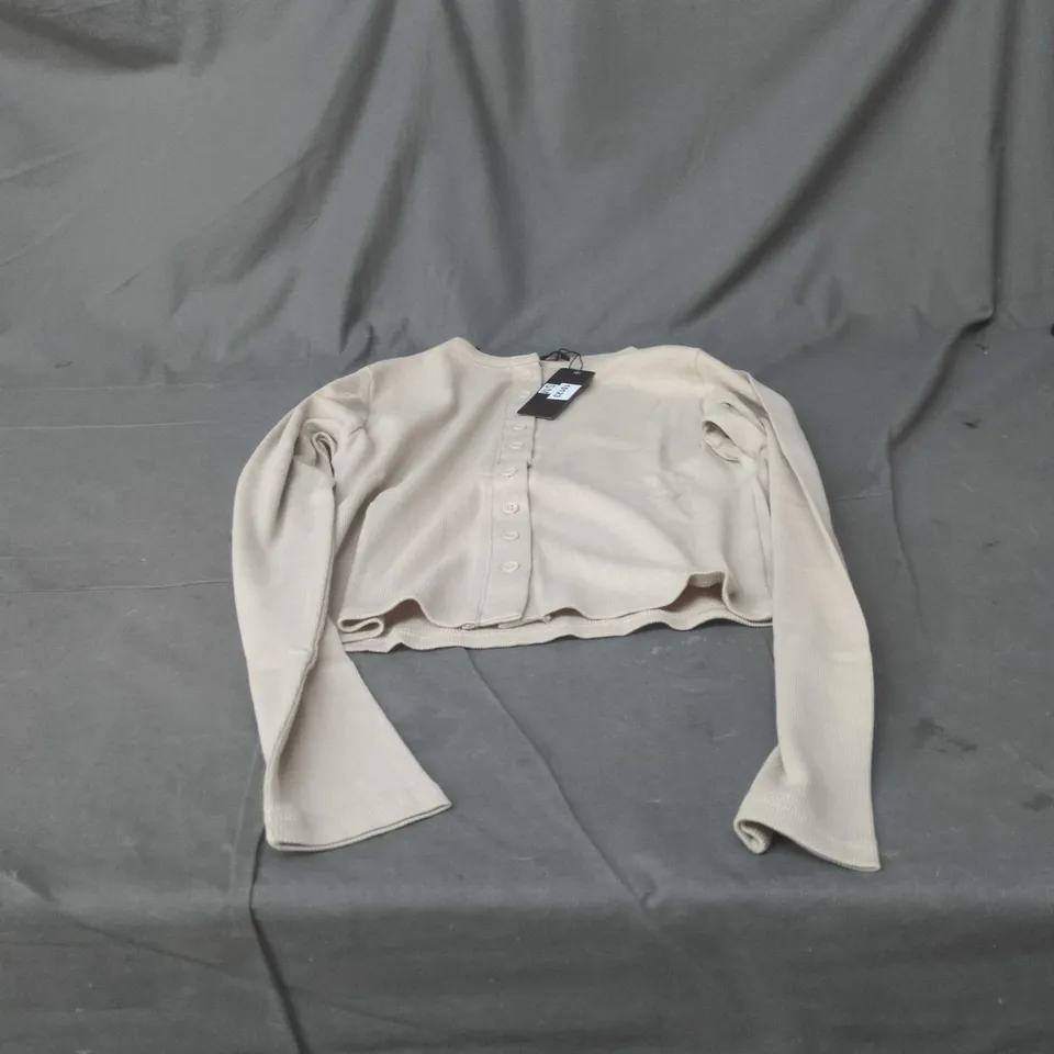 RISING BEIGE KNIT SET OF TOP AND TROUSERS, SIZE S/M