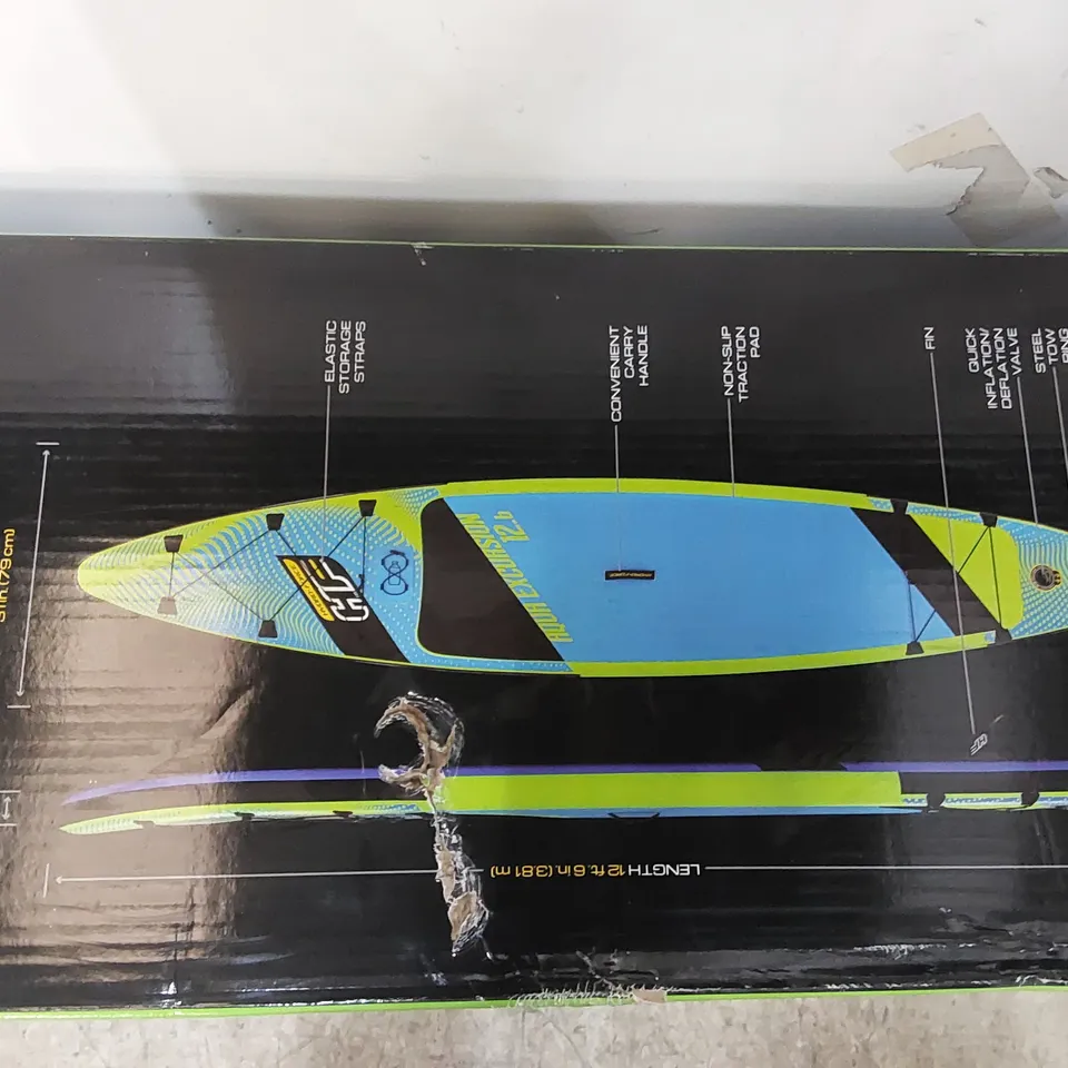 BOXED HYDRO-FORCE AQUA EXCURSION TECH SET 12'6" INFLATABLE STAND-UP PADDLE BOARD (1 BOX)
