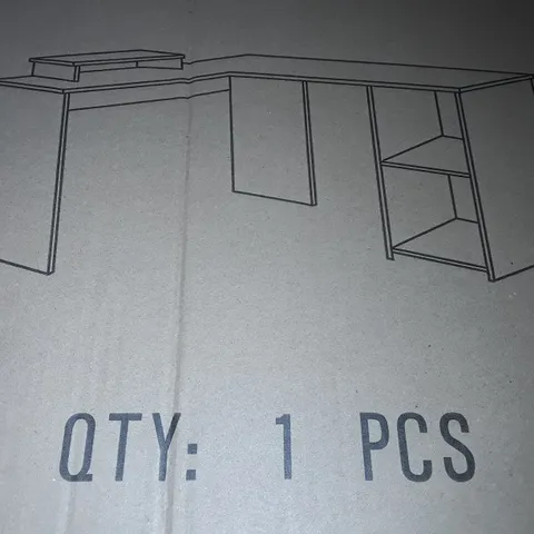 PALLET CONTAINING 18 BOXED L-SHAPED DESKS