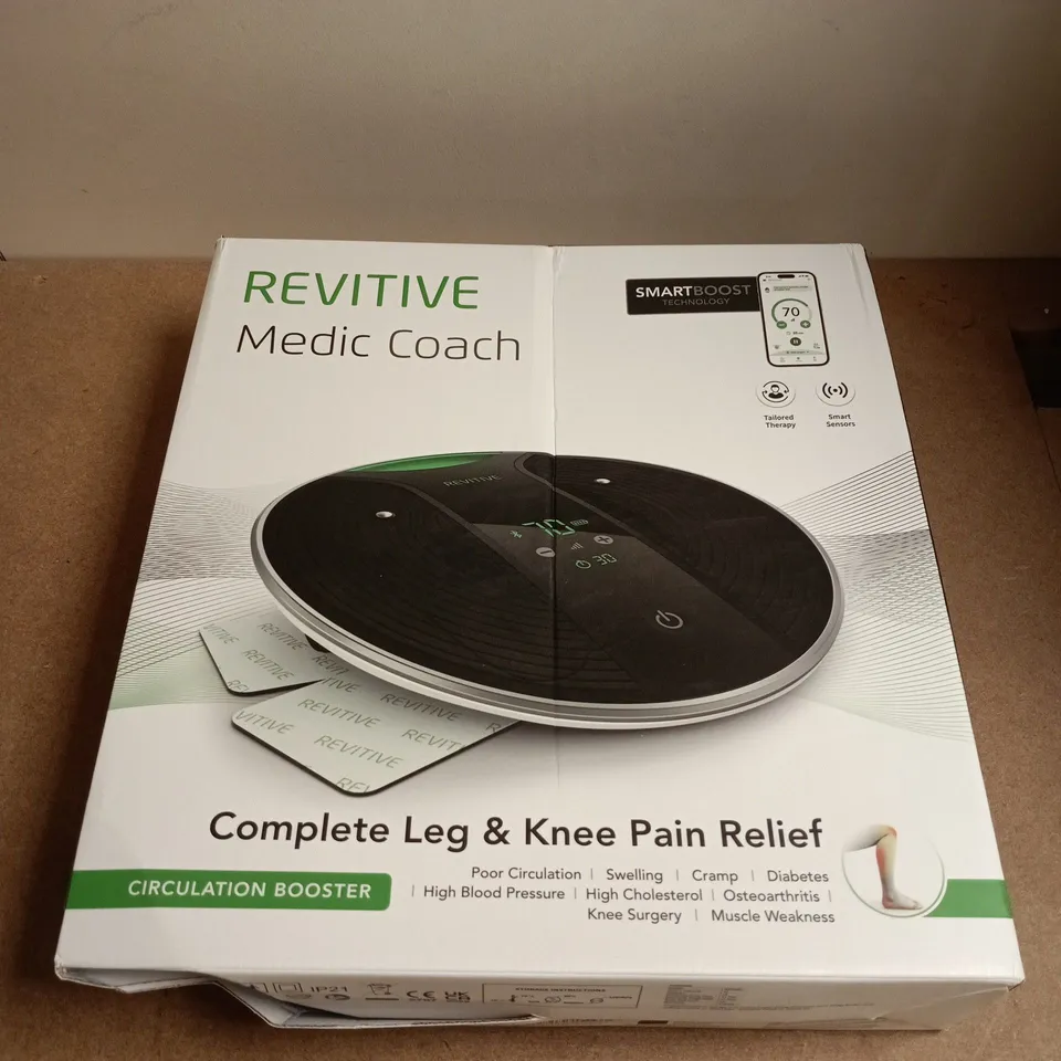 REVITIVE MEDIC COACH LEG & KNEE PAIN RELIEF DEVICE – BOXED