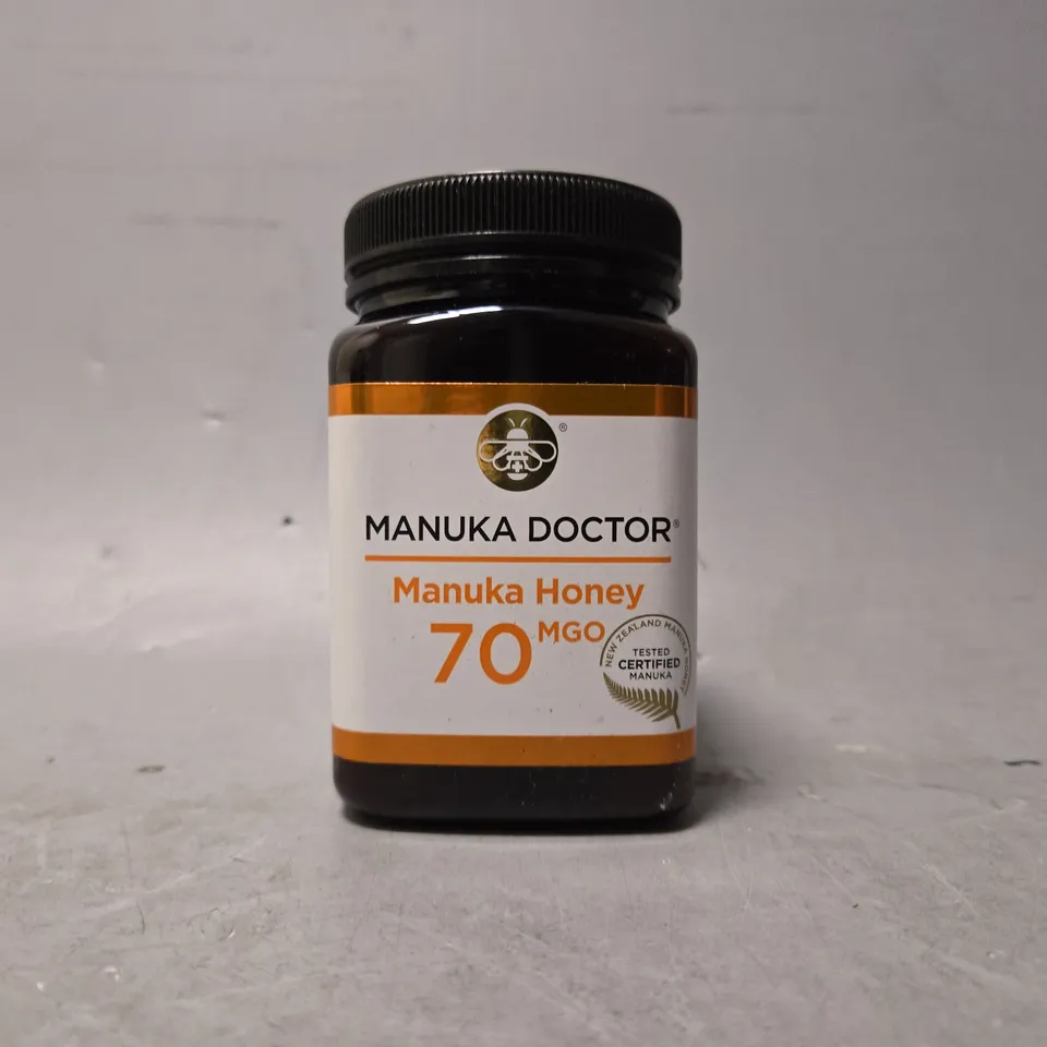 SEALED MANUKA DOCTOR 70 MGO MANUKA HONEY, 500 G