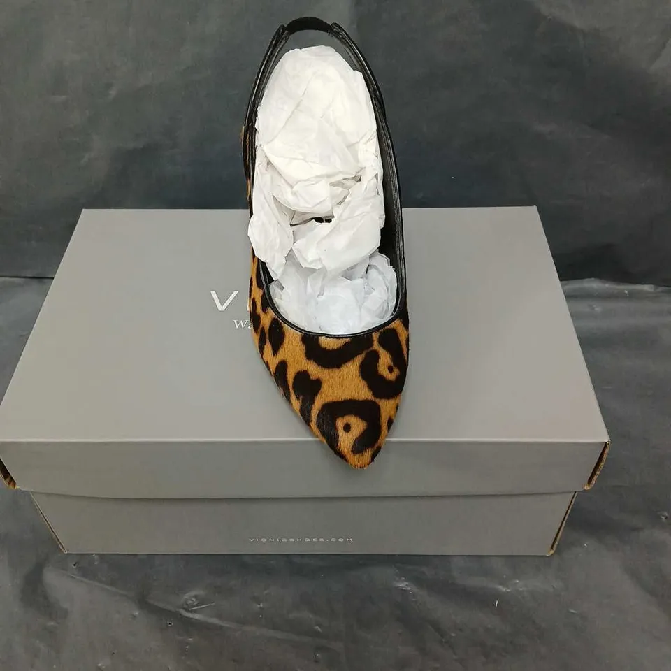 BOXED PAIR OF VIONIC LEOPARD PRINT DESIGN HIGH HEEL - 3