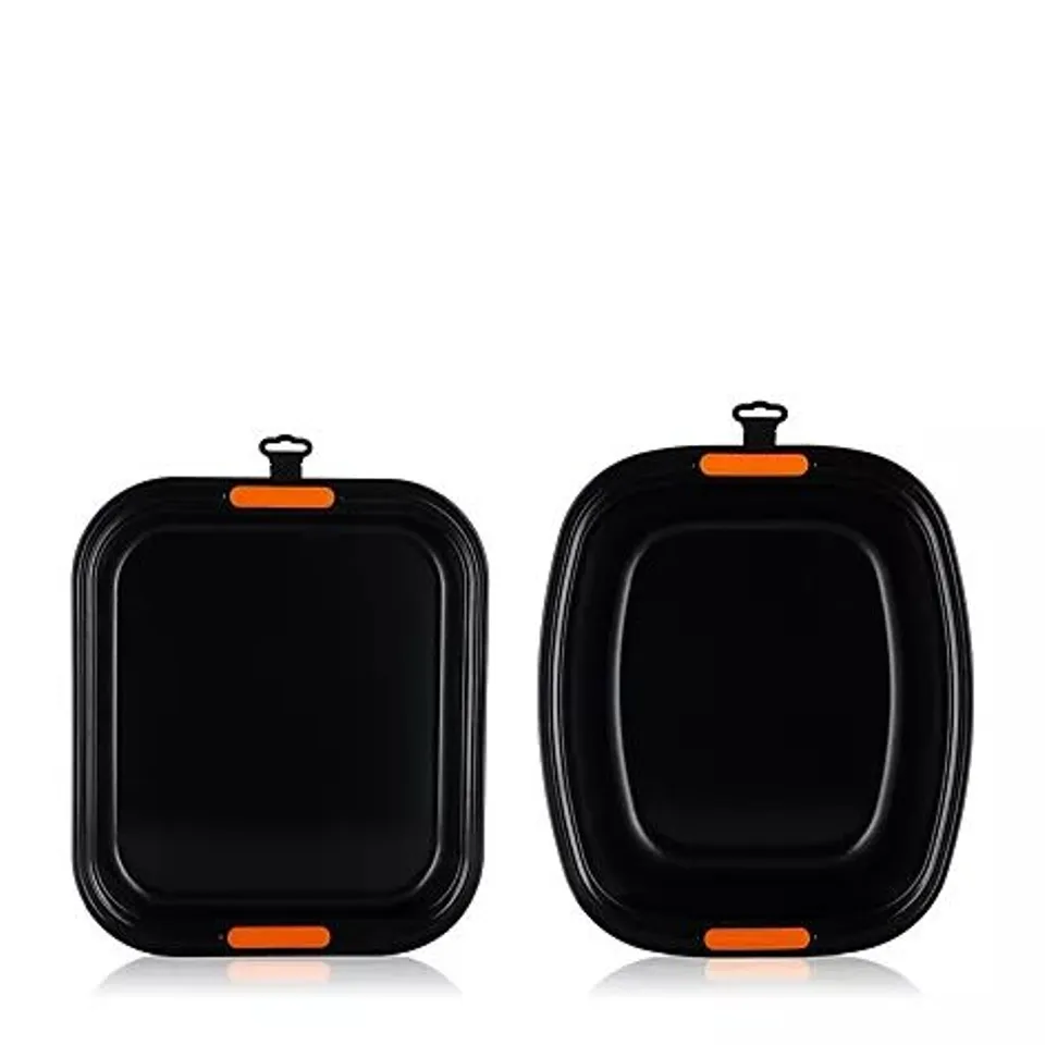 LE CREUSET SET OF 2 RECTANGULAR ROASTER & OVEN TRAY