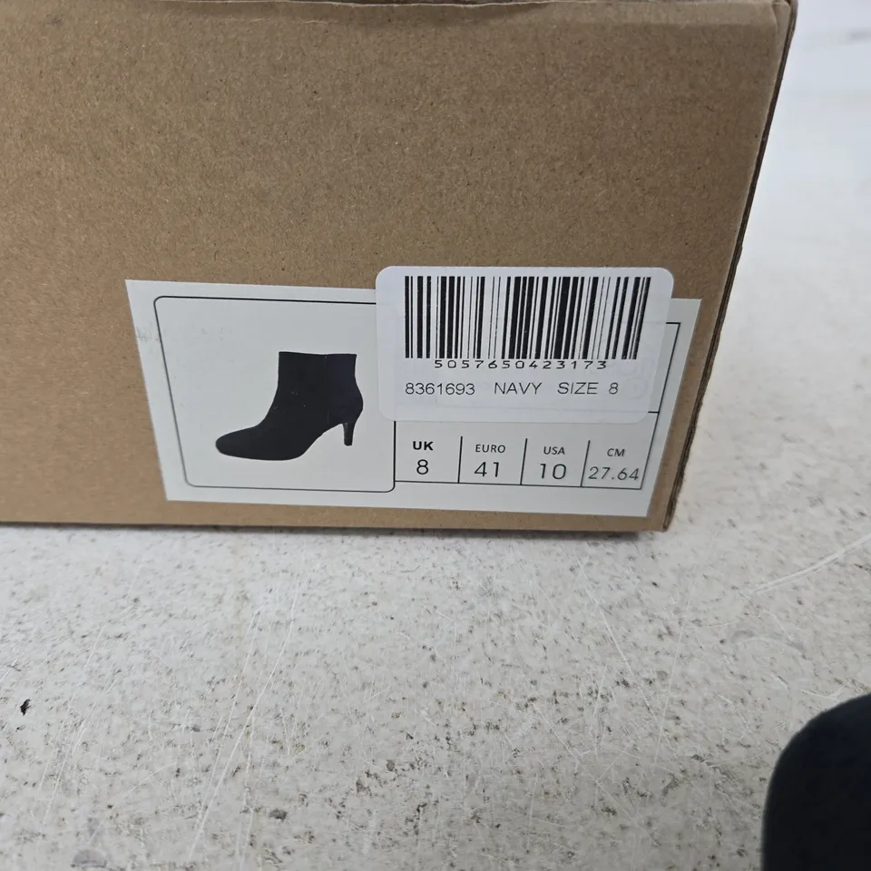 WOMEN’S NAVY SUEDE ANKLE BOOTS – UK 8 (EU 41, US 10)