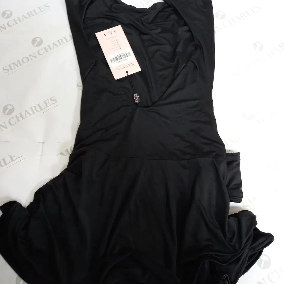 OH POLLY OVERHEAD STRAP DRESS IN BLACK - UK 8