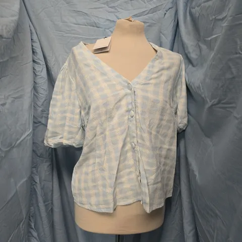 NOBODY'S CHILD BROOKE TOP IN BLUE SIZE UK 14