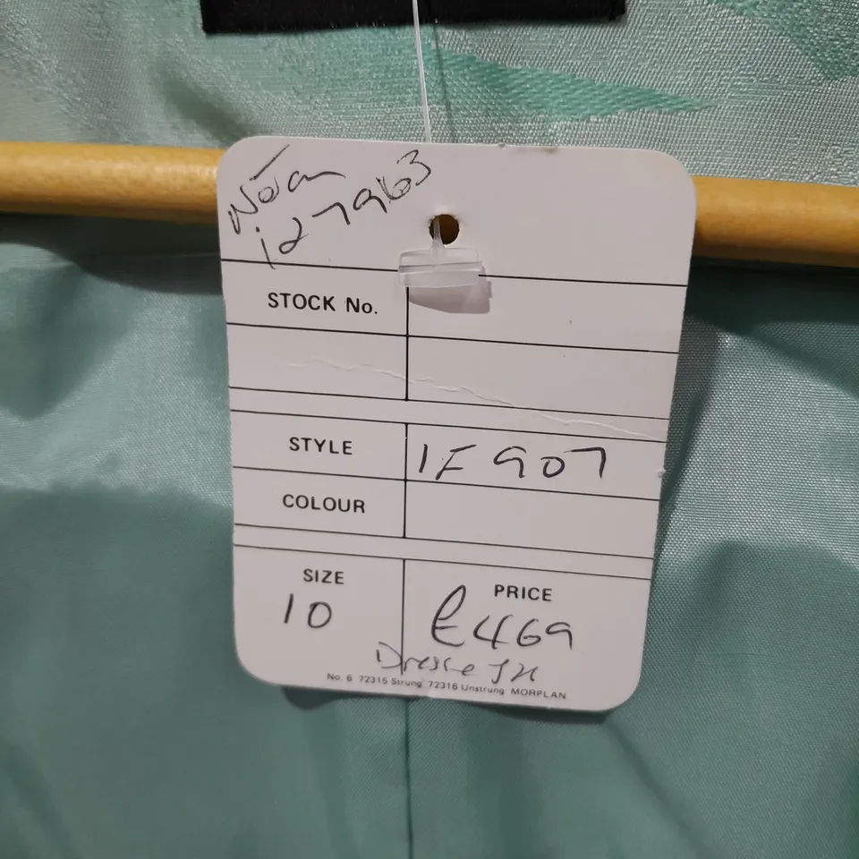 ISPIRATO DRESS AND JACKET IN AQUA GREEN - 10