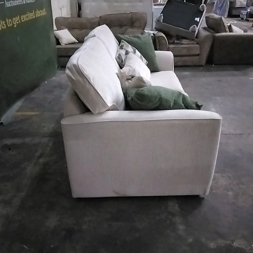 QUALITY DESIGNER FABRIC UPHOLSTERED 3 SEATER SOFA