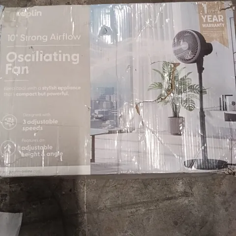 BOXED 10" OSCILLATING FAN