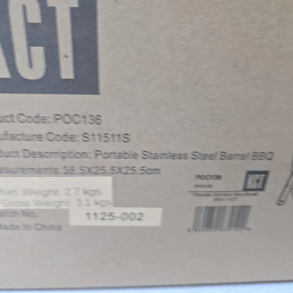 KCT PORTABLE STAINLESS STEEL BARREL – BOXED (POC136)