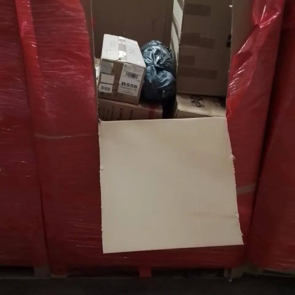 PALLET OF ASSORTED HOUSEHOLD GOODS AND PRODUCTS TO INCLUDE; BOXED HOUSEHOLD ITEMS ETC