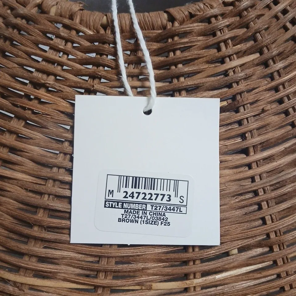 WICKER LIGHTSHADE, ROUND, BROWN – STYLE T27/3447L