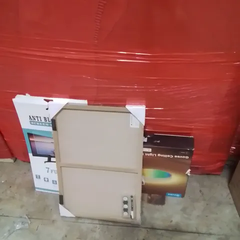 PALLET OF ASSORTED HOUSEHOLD GOODS AND PRODUCTS TO INCLUDE;GOVEE CEILING LIGHT,MONITOR PRIVACY SCREEN PROTECTOR,CANVAS