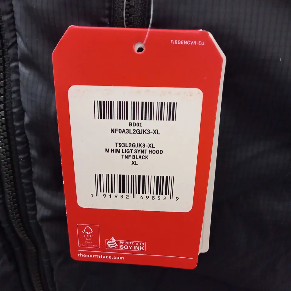 NORTH FACE HOODED ZIP THROUGH COAT - XL