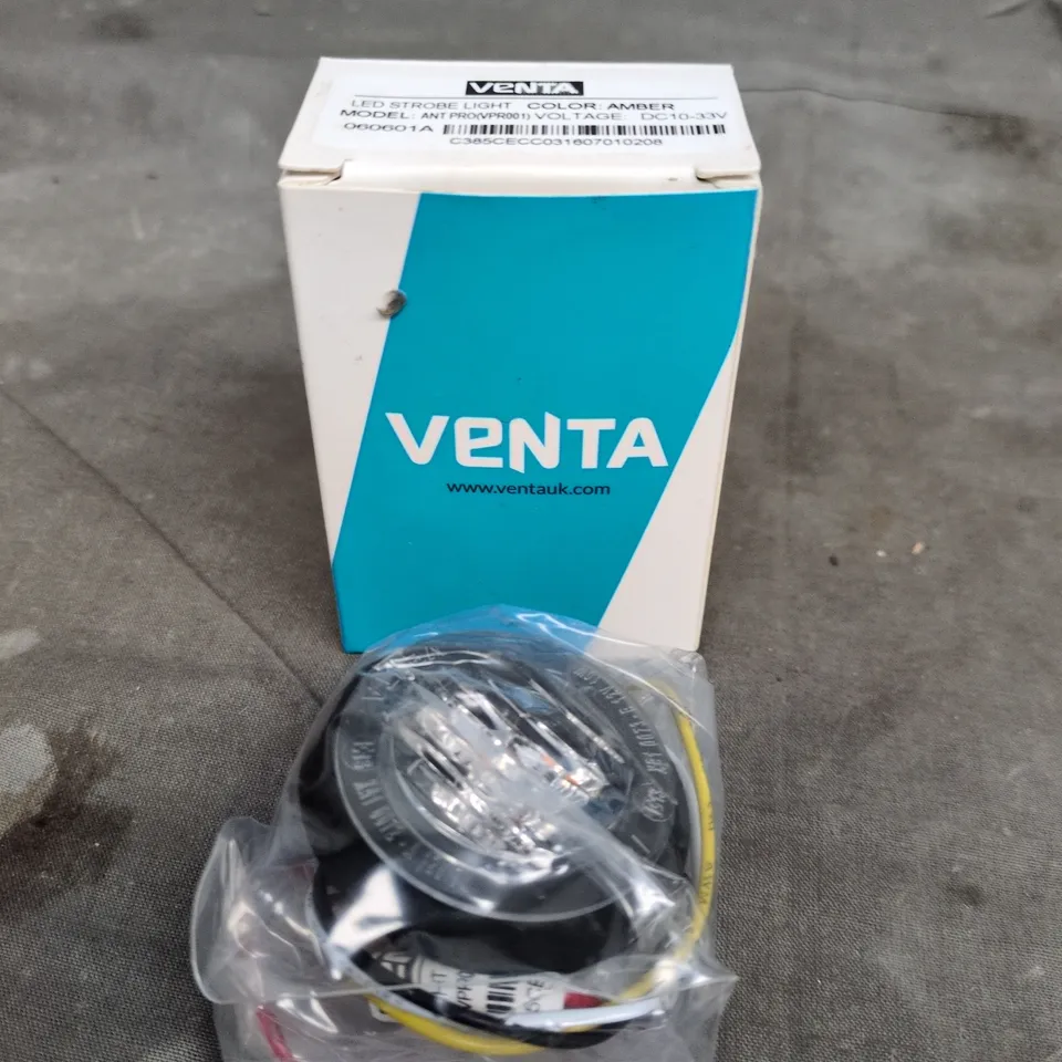 APPROXIMATELY 20 VENTA LED STROBE LIGHT – AMBER, MODEL ANT PROVPR001, DC 10–33V