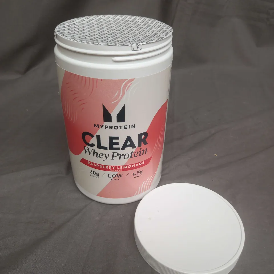 SEALED MYPROTEIN CLEAR WHEY PROTEIN IN RASPBERRY LEMONADE FLAVOUR 500G