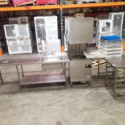 HOBART COMMERCIAL PASS THROUGH DISHWASHER STATION