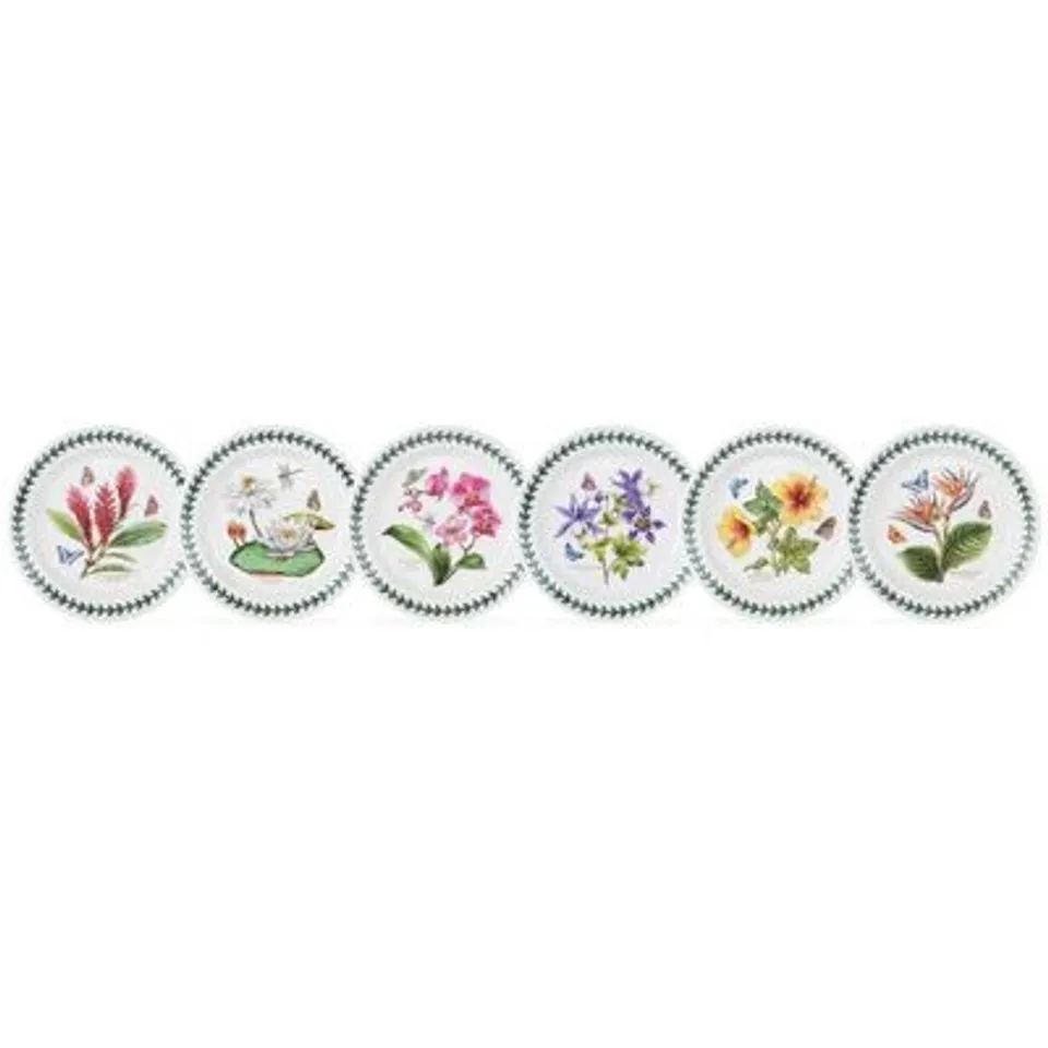 EXOTIC BOTANIC GARDEN 6 PIECE SIDE PLATES SET (SET OF 6)