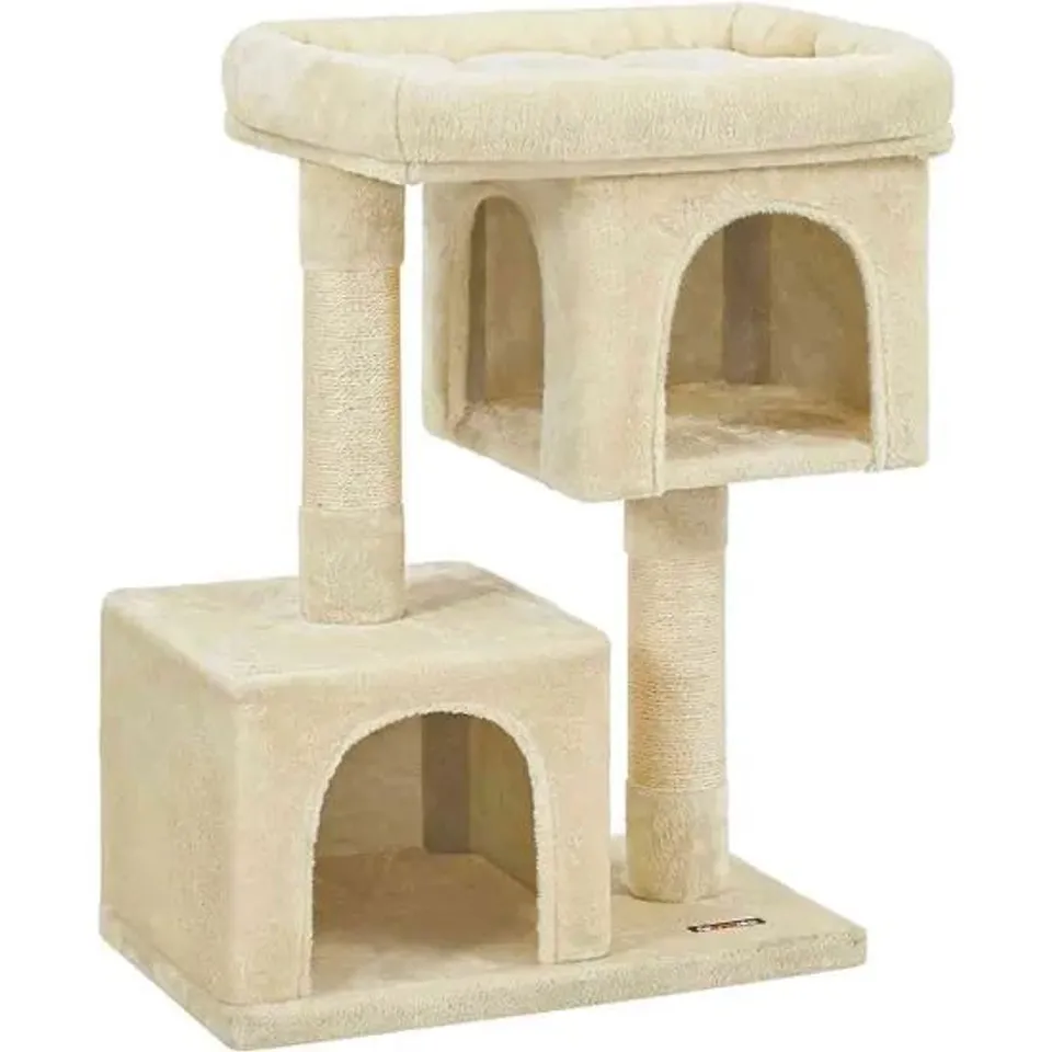 BOXED FEANDREA 84CM CAT TOWER FOR LARGE CATS UP TO 7KG - BEIGE